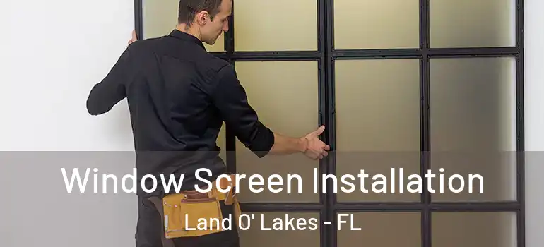  Window Screen Installation Land O' Lakes - FL